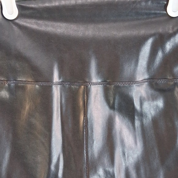 Wilfred Free Faux Leather Pants Black High Waisted Stretchy Skinny L Leggings - Picture 6 of 6
